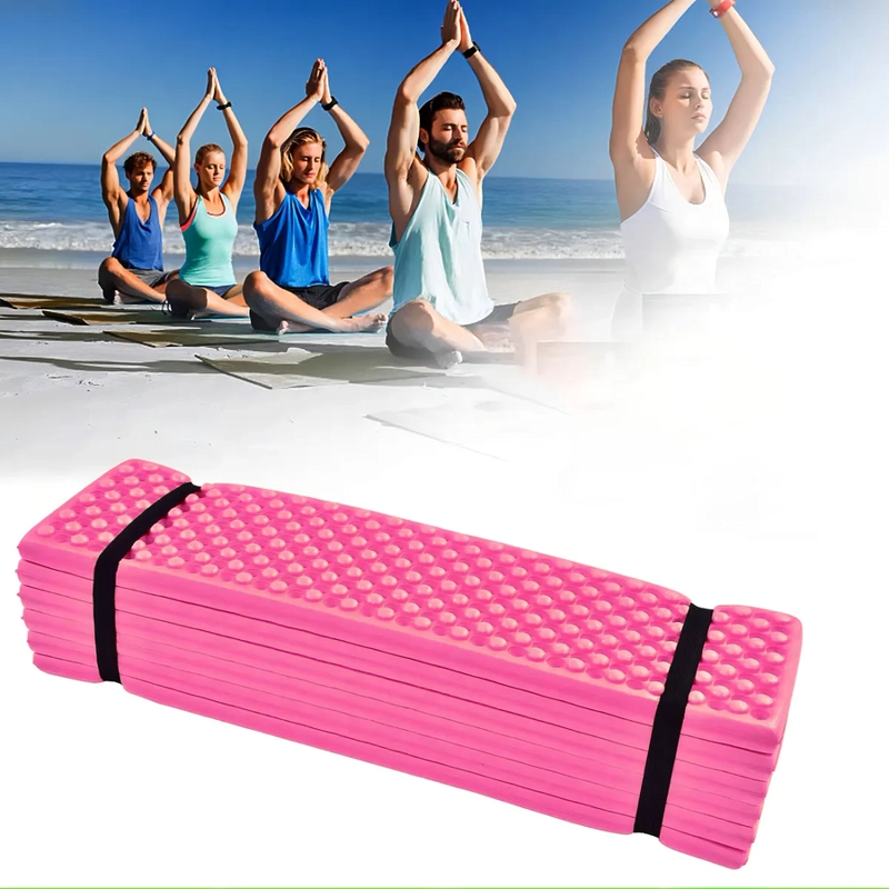 COLCHONETA DE CAMPING DE 190X57CM,ULTRALIGERA DE ESPUMA COLOR ROSA - 3