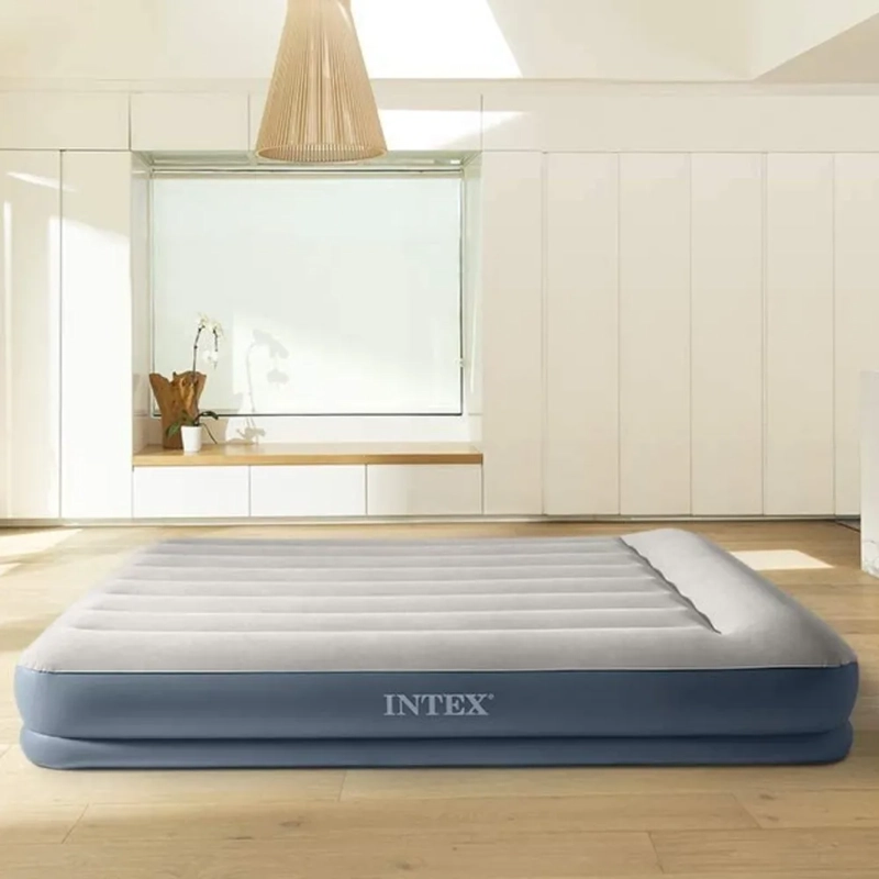 COLCHON INFLABLE ELE CTRICO INTEX 1,5 PLAZAS GREY / BAMO GRIS CLARO - 3