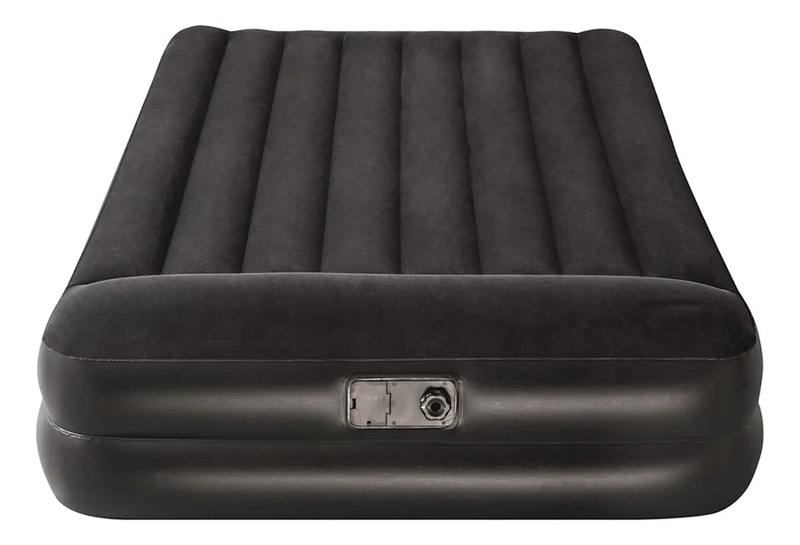 COLCHON INFLABLE SOMMIER 2 PLAZAS PREMIUM MODELO 220V INCORP COLOR NEGRO - 2