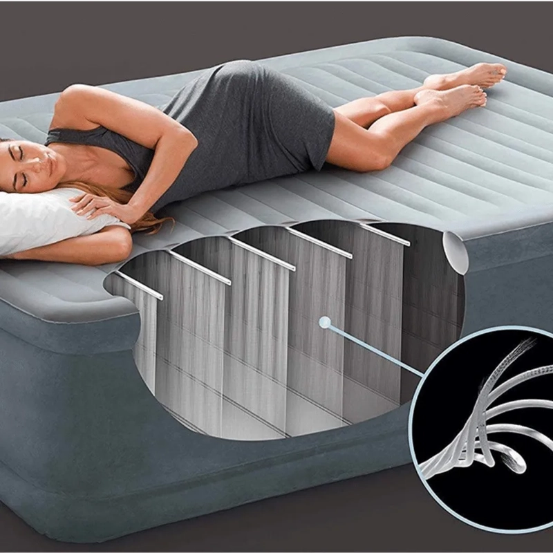 COLCHON INFLABLE ELE CTRICO INTEX 1,5 PLAZAS GRIS // BAMO - 4
