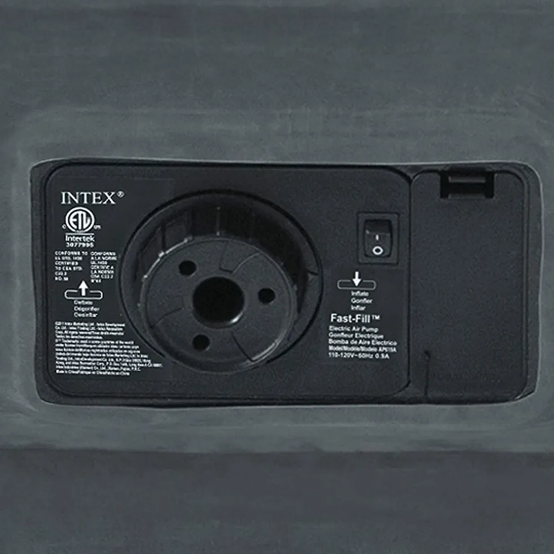 COLCHON INFLABLE ELE CTRICO INTEX 1,5 PLAZAS GRIS // BAMO - 5