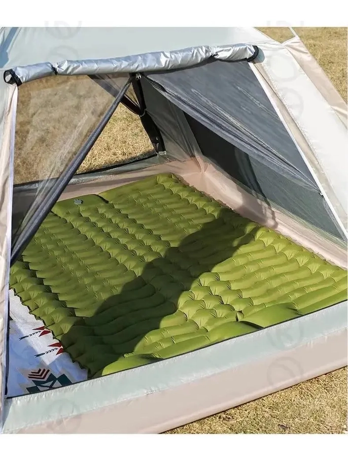 COLCHONETA DOBLE PARA ACAMPAR, INFLABLE, PARA 2 PERSONAS VERDE - 3