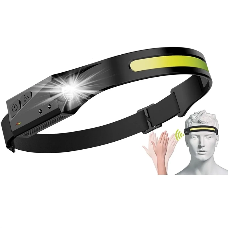 LINTERNA LED FRONTAL CINTILLO CABEZA BICICLETA RECARGABLE BLANCO FRIO - 1