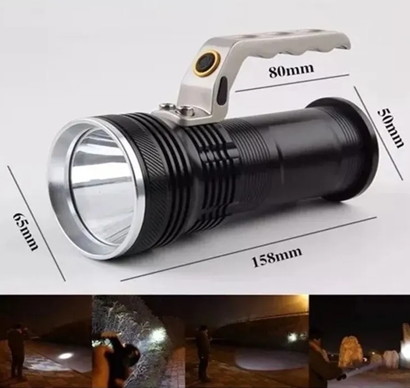 LINTERNA LED TACTICA RECARGABLE LARGA DISTANCIA LUZ BLANCO - 2