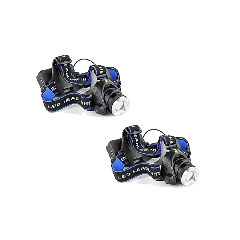 PACK X2 LINTERNA FRONTAL DE CABEZA LED RECARGABLE 1600 L - 3