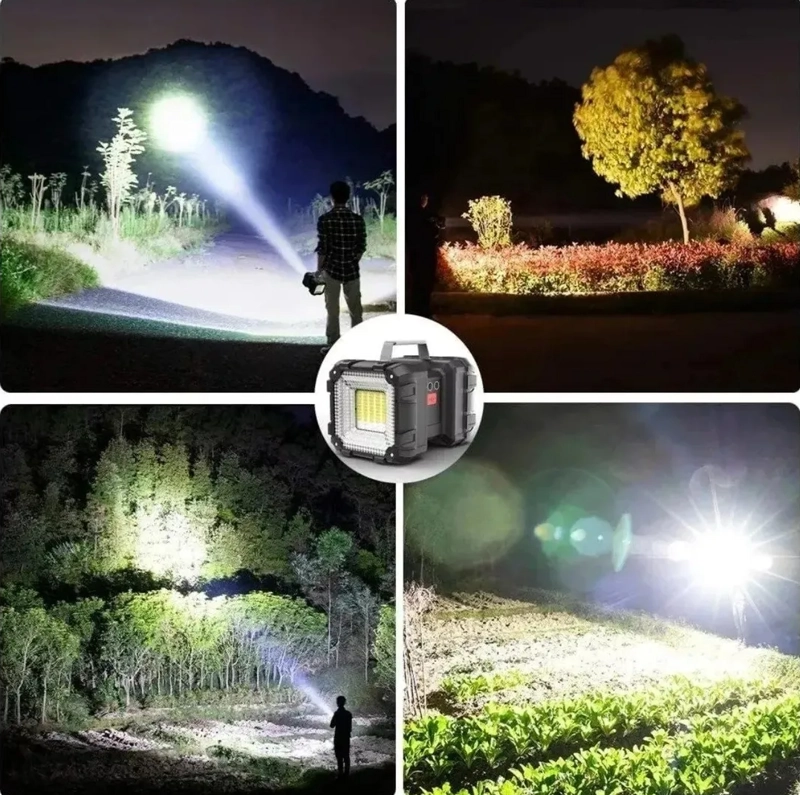 LINTERNA LED RECARGABLE DE 100000 LUMENES ROJO/AZUL/FLASH NEGRO - 2