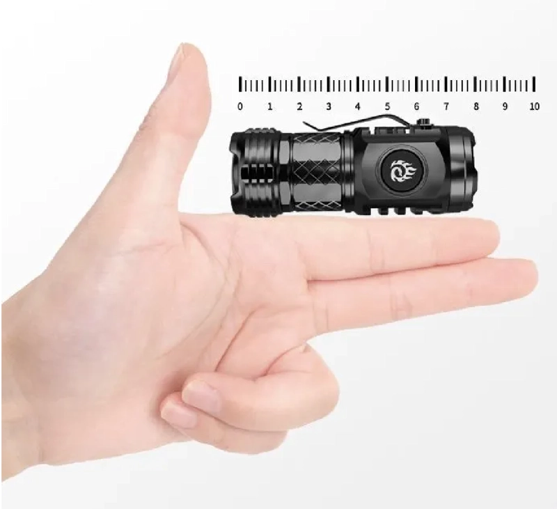 LINTERNA TACTICA RECARGABLE DE LARGA DISTANCIA LED NEGRO - 2