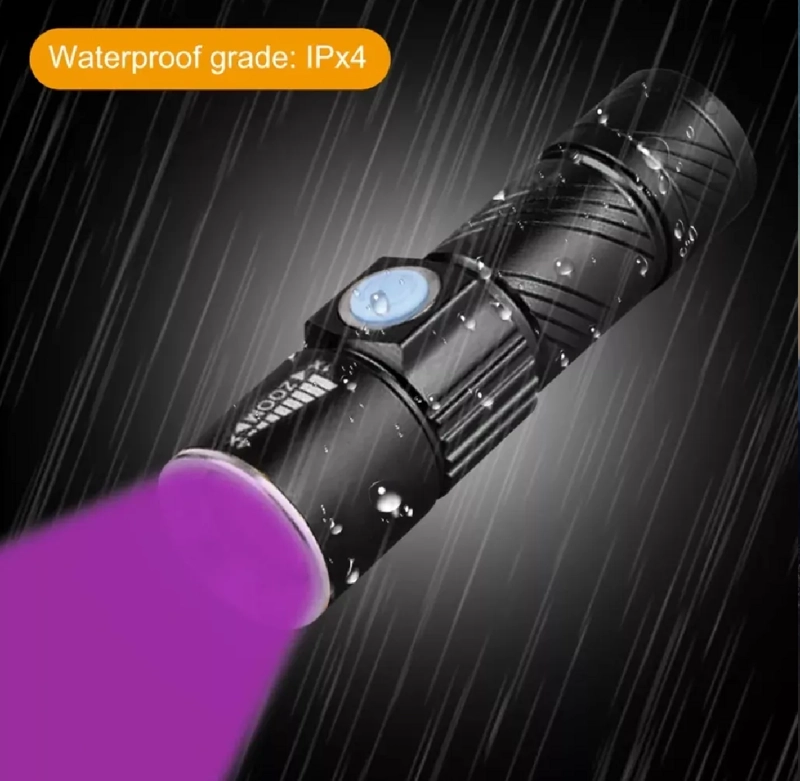LINTERNA UV ULTRAVIOLETA LED RECARGABLE USB DETECTOR BILLETE - 2