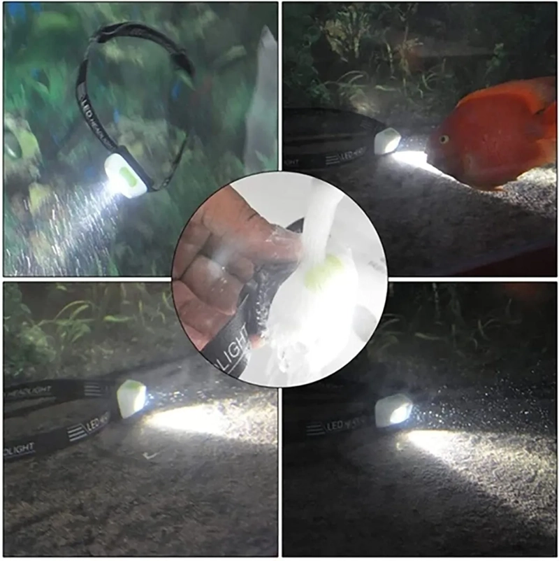LINTERNA FRONTAL LED BRILLANTE LUZ CABEZA CON SENSOR BLANCO - 3