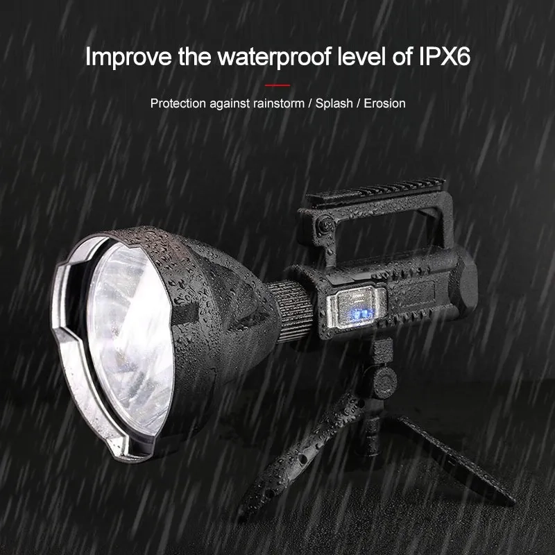 LINTERNA LED W591 MULTIFUNCIONAL RECARGABLE TACTICA CON BASE - 2