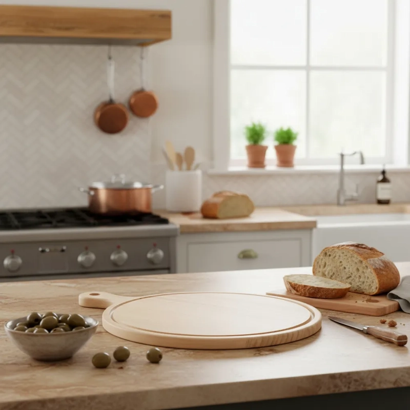 TABLA PARA PIZZA MADERA 30CM COCINA - 4