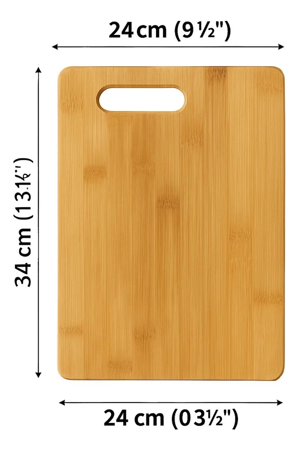 TABLA PARA PICAR Y CORTAR DE MADERA MARRON - 2