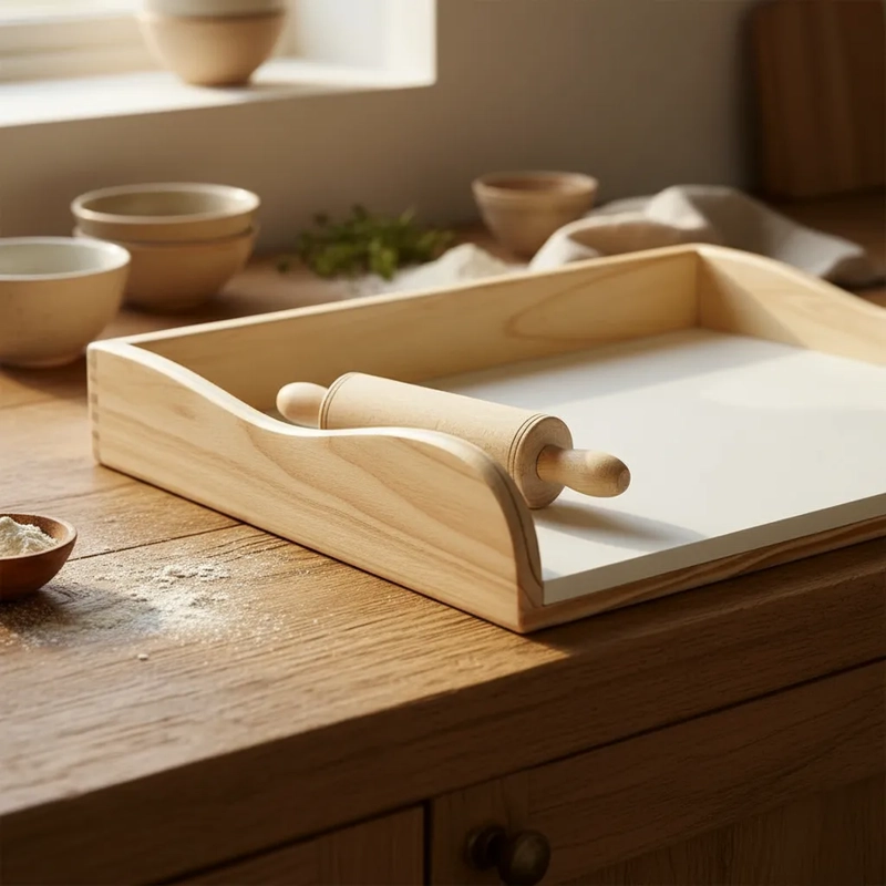 TABLA DE AMASAR MADERA CON USLERO GEOME TRICO - 4