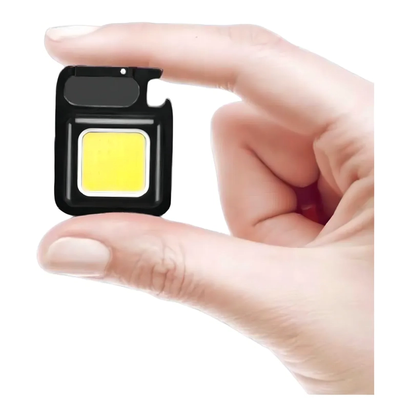 LINTERNA LED COB RECARGABLE LLAVERO GANCHO MINI LUZ MAGNETIC LINTERNA NEGRO LUZ BLANCO - 1