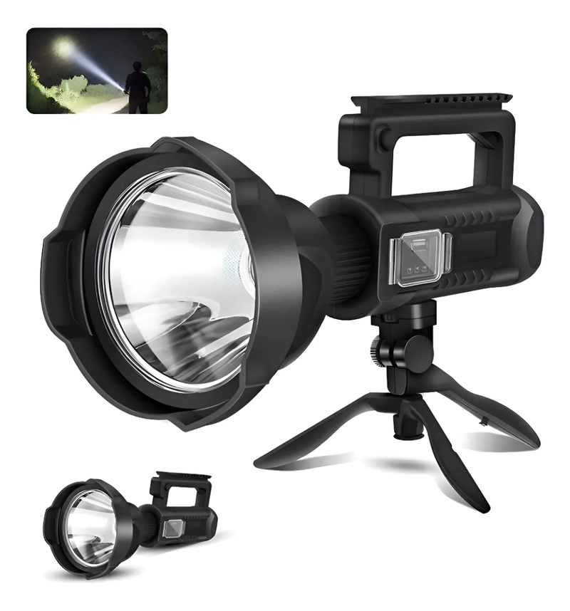 FOCO LINTERNA LED LARGO ALCANCE 600 METROS USB TRIPODE LED COLOR DE LA LUZ BLANCO FRIO H70 - 3