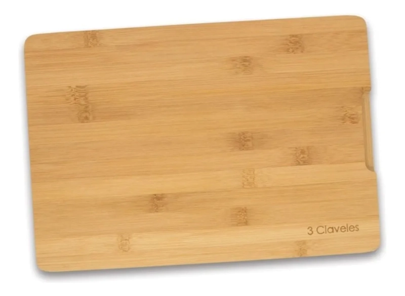 TABLA DE CORTE TRES CLAVELES BAMBU # 4665 COCINA 33 X 23 CM MARRON - 1
