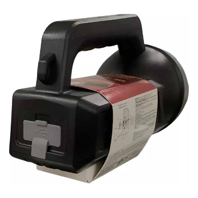 LINTERNA HIBRIDA RECARGABLE 220V Y PILAS (3AA) 110 LM 250 BLANCO NEGRO - 2