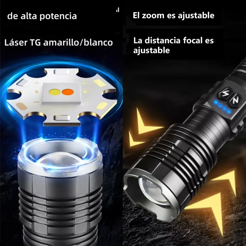 90000 LM ZOOM LINTERNAS LED RECARGABLE ALTA POTENCIA - 2