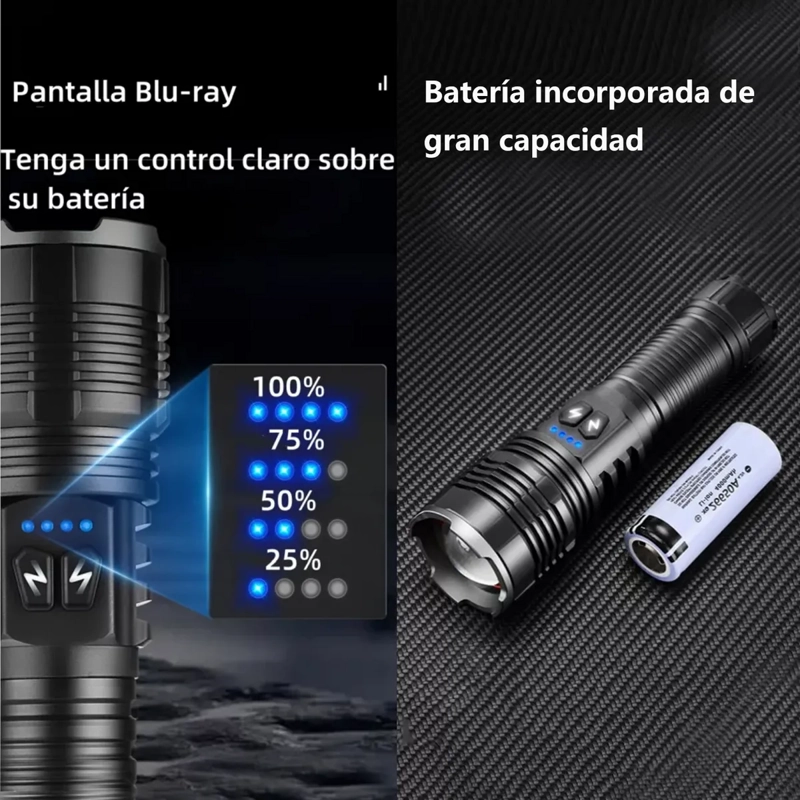 90000 LM ZOOM LINTERNAS LED RECARGABLE ALTA POTENCIA - 3