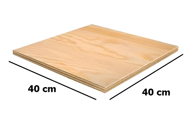 TABLA MADERA TERCIADO 40X40 CM 9 MM MANUALIDADES COLOR NATURAL TERCIADO 9 MM - 1