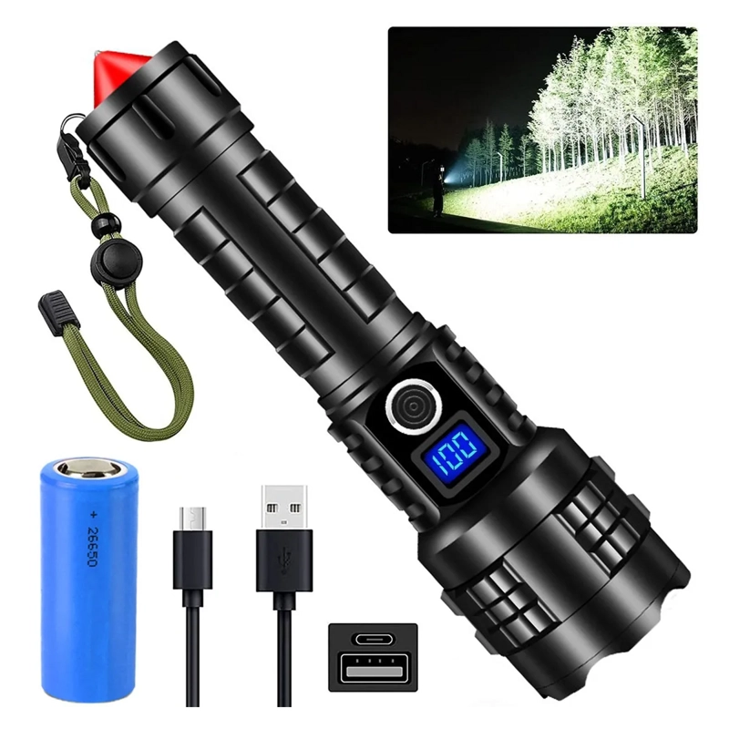 LINTERNA 100000 LUMENE LINTERNAS TACTICAS RECARGABLES - 2