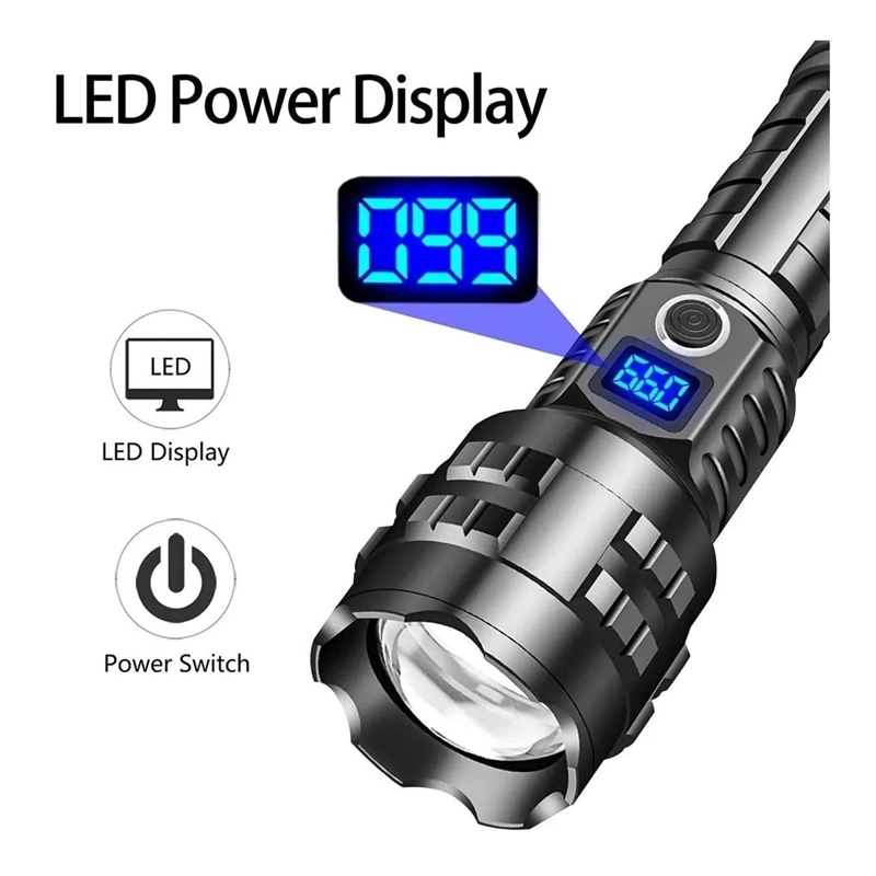 LINTERNA 100000 LUMENE LINTERNAS TACTICAS RECARGABLES - 3