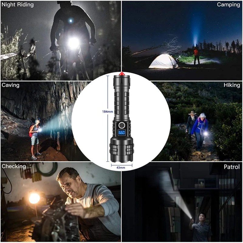 LINTERNA 100000 LUMENE LINTERNAS TACTICAS RECARGABLES - 5
