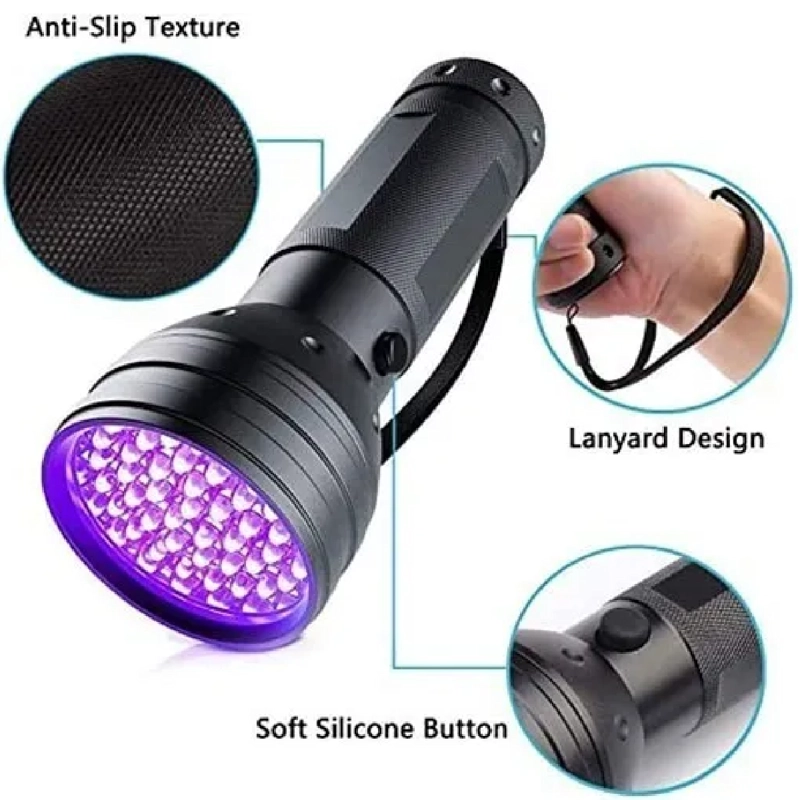 LINTERNA ULTRAVIOLETA 51 LED UV DETECTORA SUSTANCIAS LAMPARA RAYOS ULTRAVIOLETA - 2