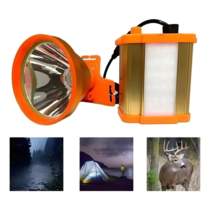 FOCOS PARA CAZAR 500W LED RECARGABLE LINTERNA CABEZA POTENTE - 1