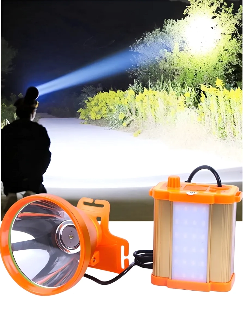 FOCOS PARA CAZAR 500W LED RECARGABLE LINTERNA CABEZA POTENTE - 4