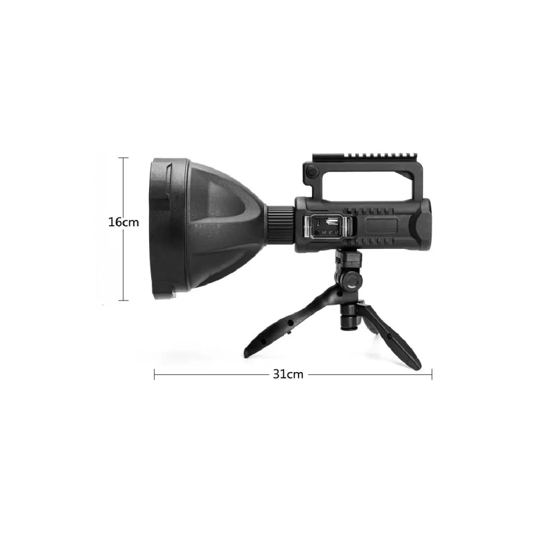 FOCO LINTERNA LED LARGO ALCANCE 600 METROS USB TRIPODE LED BLANCO - 1