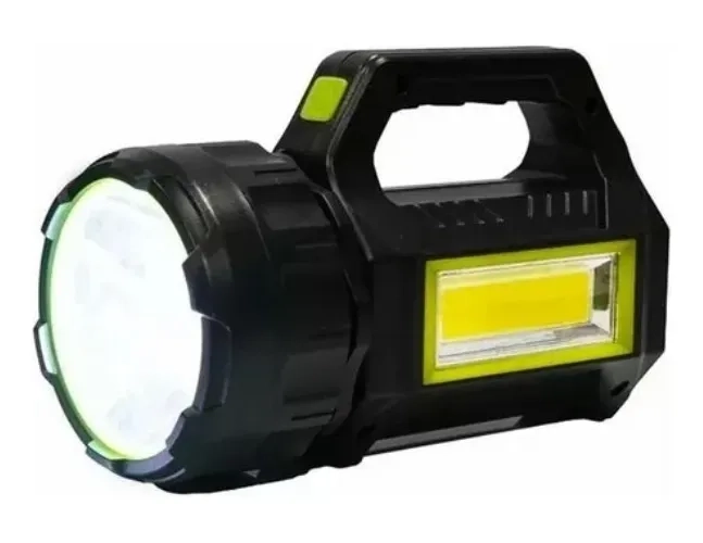 LINTERNA LARGO ALCANCE RECARGABLE USB 600MTS 6 FUNCIONES T95 LINTERNA NEGRO LUZ BLANCO - 2