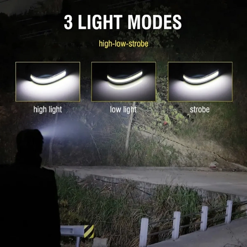X2 LINTERNA FRONTAL FOCO MINERO LED RECARGABLE 3 MODOS BLANCO - 4