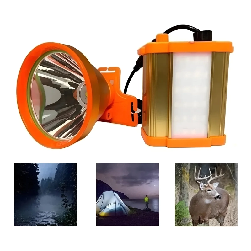 FOCOS PARA CAZAR LINTERNA LED RECARGABLE CABEZA POTENTE 500W - 3