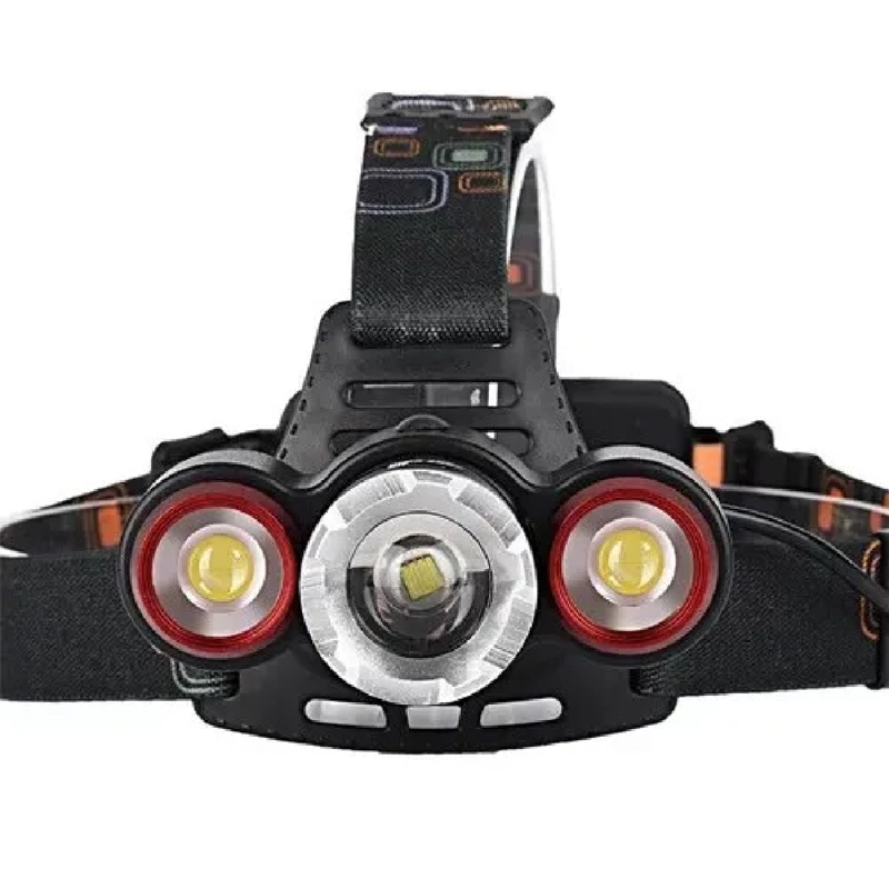 POTENTE LINTERNA MINERA LED 8500LM T6 + COB AZUL - 1