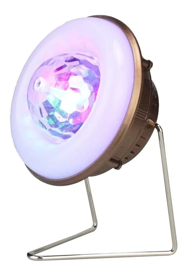 LINTERNA LED SOLAR CAMPING CON LUZ GIRATORIA BLANCO - 2