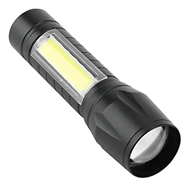 LINTERNA RECARGABLE USB 3 MODOS IMPERMEABLE ZOOM LINTERNA NEGRO LUZ BLANCO - 5