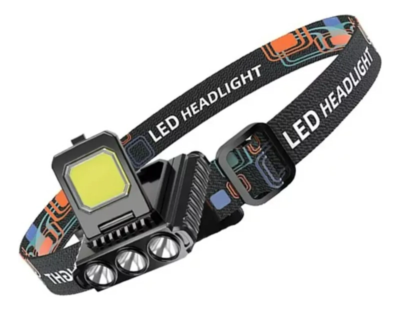 LINTERNA MINERO RECARGABLE DOBLE LED USB CON SENSOR PROXIMID - 1