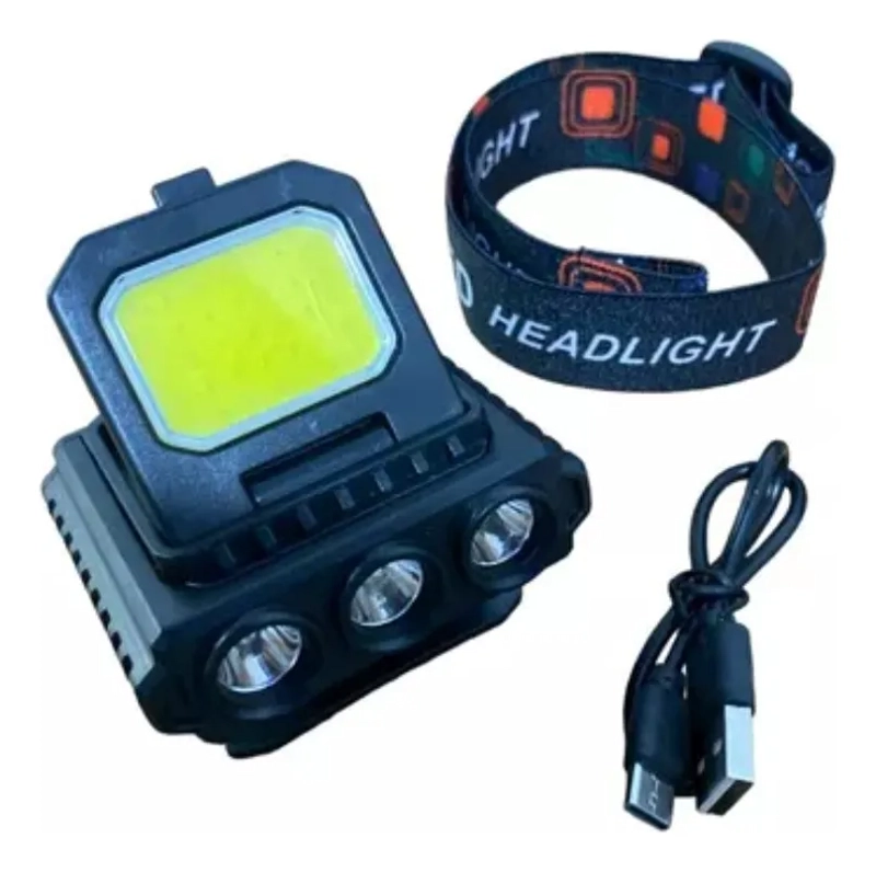 LINTERNA MINERO RECARGABLE DOBLE LED USB CON SENSOR PROXIMID - 3