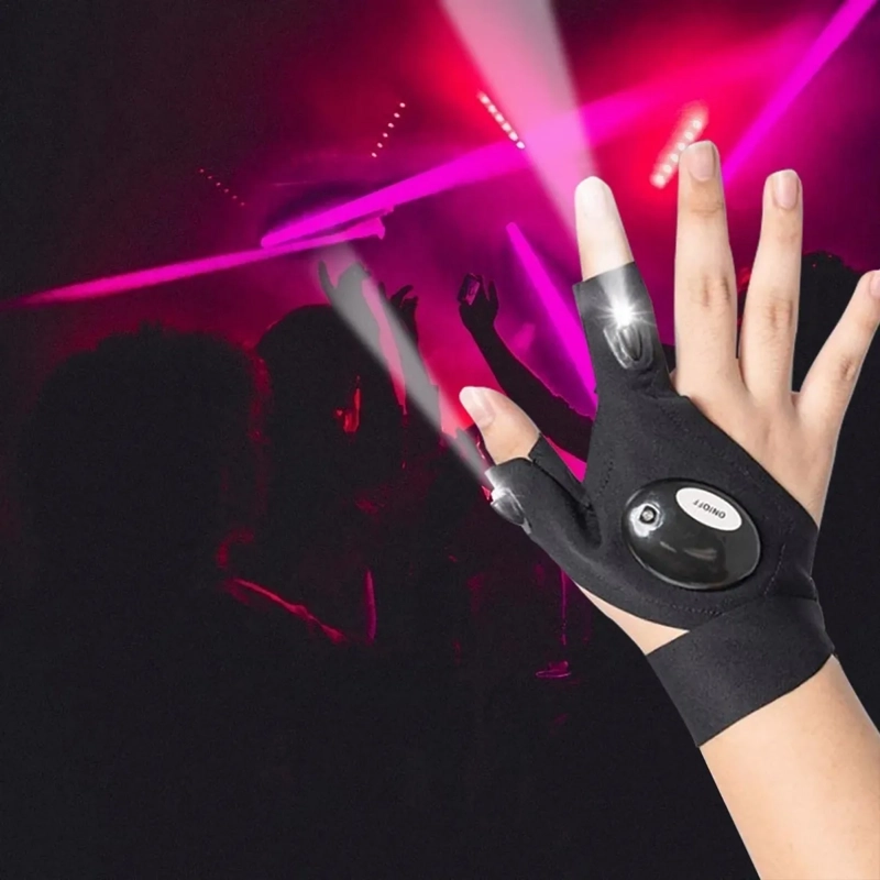 GUANTES DE PESCA LUMINOSOS CON LINTERNA LED, 2 PIEZAS - 3