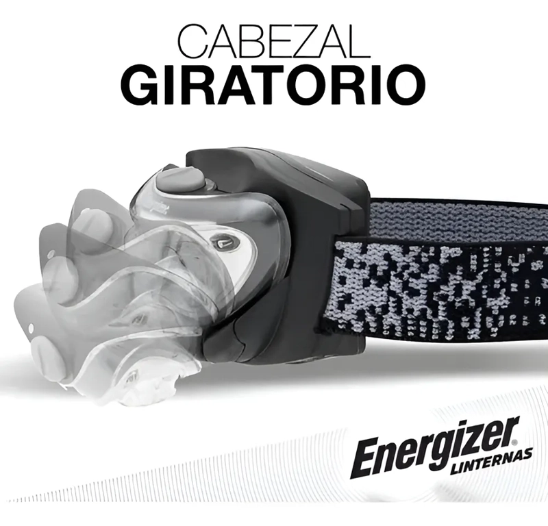 JUEGO 2 LINTERNAS CABEZA 60 LUMENES LINTERNA GRIS LUZ BLANCO - 2