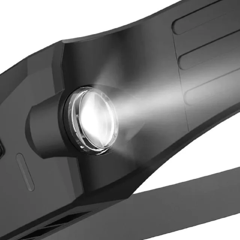 LINTERNA LED CINTILLO CON SENSOR MONTADO EN LA CABEZA BLANCO NEGRO - 2