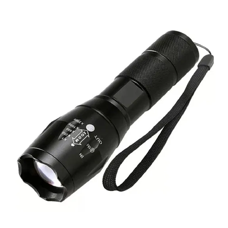 LINTERNA LED CREE RECARGABLE 2000 LUMENES BLANCO NEGRO - 1