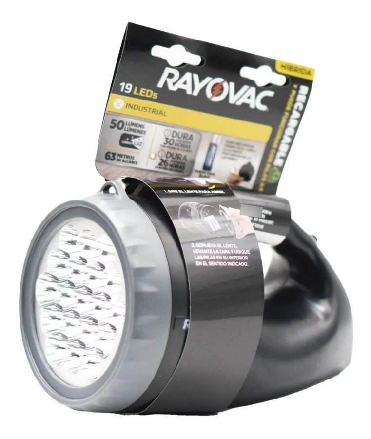 LINTERNA 19 LEDS INDUSTRIAL RAYOVAC RECARGABLE / HIBRIDA - 2