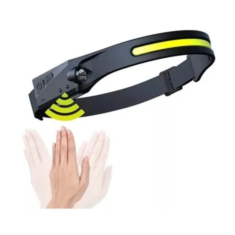 PACK 2 LINTERNA LED CINTILLO CON SENSOR MONTADO EN LA CABEZA NEGRO NEGRO - 3
