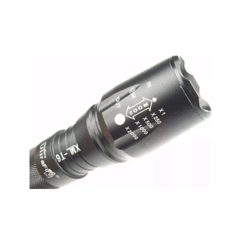 LINTERNA TACTICA RECARGABLE T6 6000 LM ZOOM COLOR DE LA LINTERNA NEGRO COLOR DE LA LUZ LED - 2