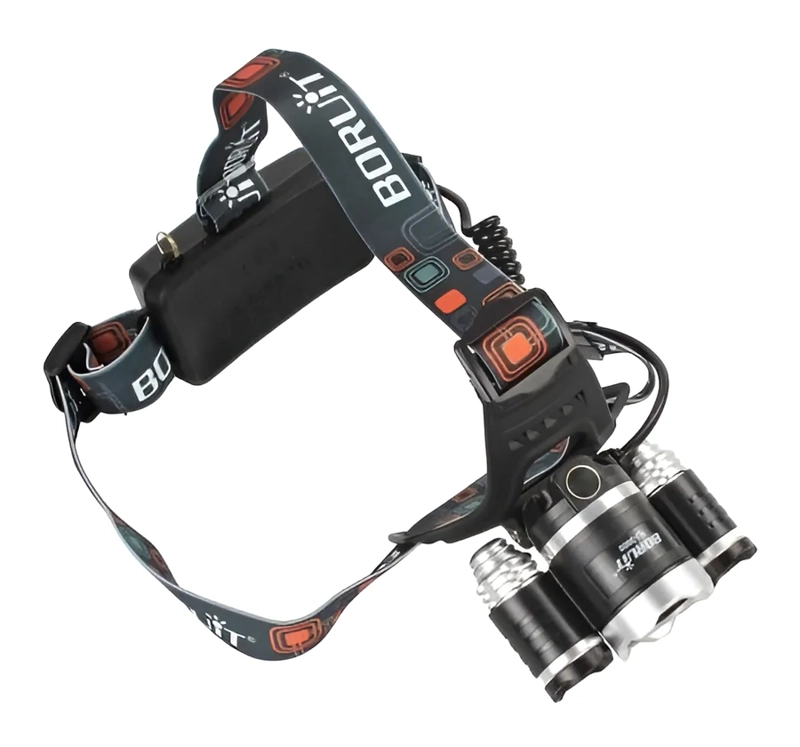 LINTERNA FRONTAL 5000 LUMENES LED MINERO LINTERNA NEGRO LUZ BORDO - 2