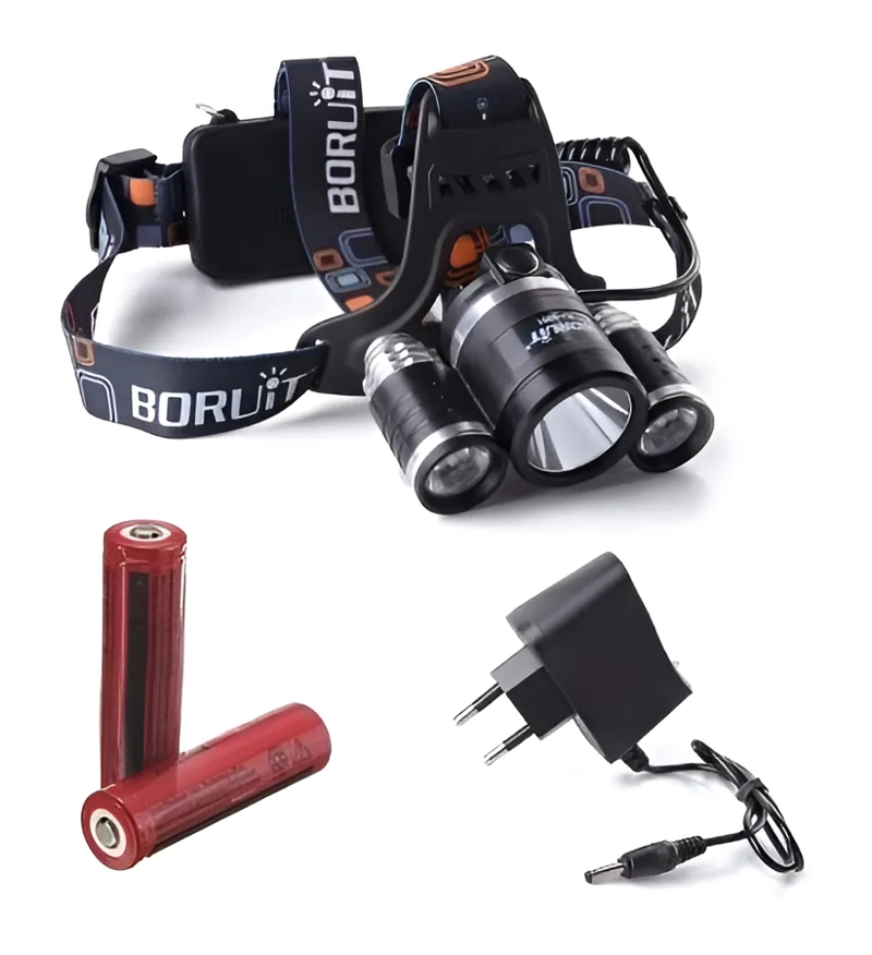 LINTERNA FRONTAL 5000 LUMENES LED MINERO LINTERNA NEGRO LUZ BORDO - 3