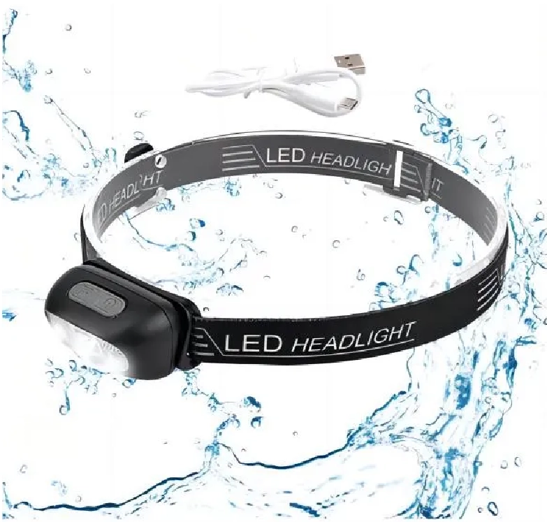 MINI LINTERNA FRONTAL LED RECARGABLE POR USB, LUZ DE CABEZA - 1