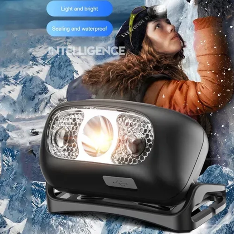 MINI LINTERNA FRONTAL LED RECARGABLE POR USB, LUZ DE CABEZA - 5